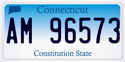 CT license plate AM96573