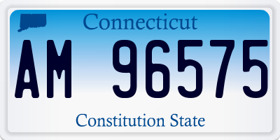 CT license plate AM96575
