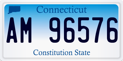 CT license plate AM96576