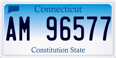 CT license plate AM96577