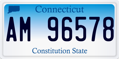 CT license plate AM96578