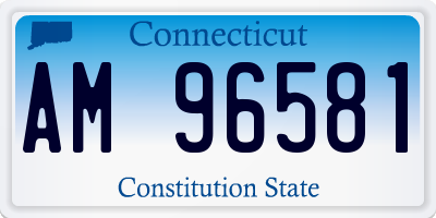 CT license plate AM96581