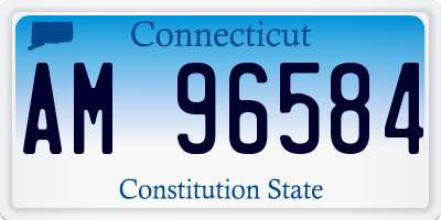 CT license plate AM96584