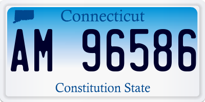 CT license plate AM96586