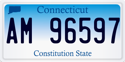 CT license plate AM96597