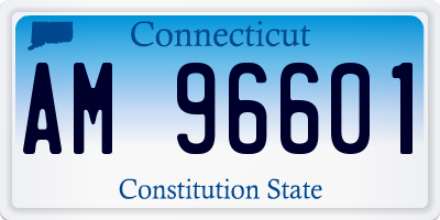 CT license plate AM96601