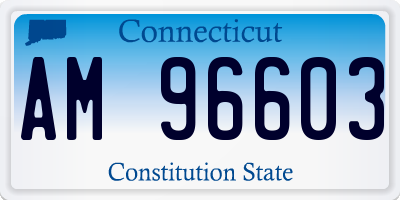 CT license plate AM96603