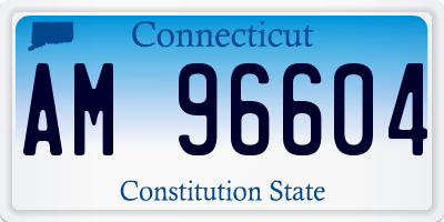 CT license plate AM96604