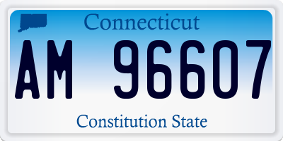 CT license plate AM96607