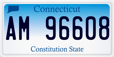 CT license plate AM96608