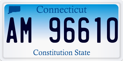 CT license plate AM96610