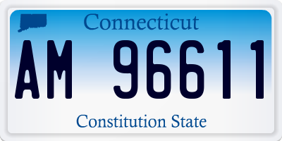 CT license plate AM96611