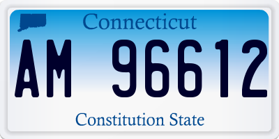 CT license plate AM96612
