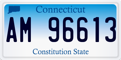 CT license plate AM96613