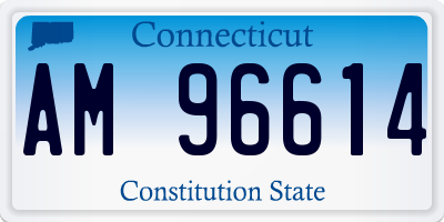 CT license plate AM96614
