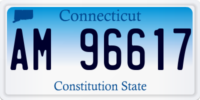 CT license plate AM96617