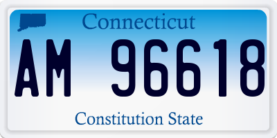 CT license plate AM96618