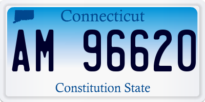 CT license plate AM96620