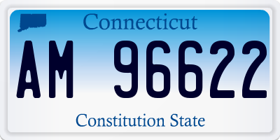 CT license plate AM96622