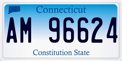 CT license plate AM96624