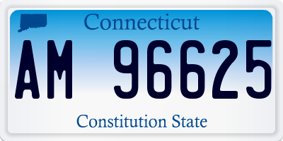 CT license plate AM96625