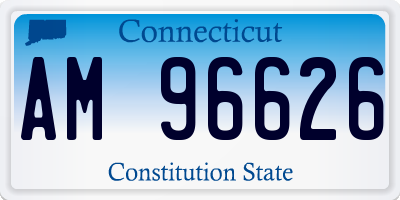 CT license plate AM96626