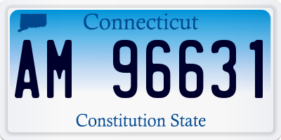 CT license plate AM96631