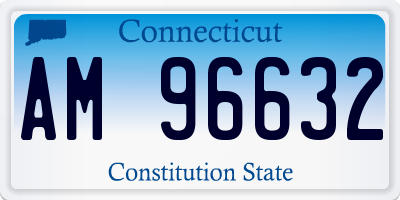 CT license plate AM96632