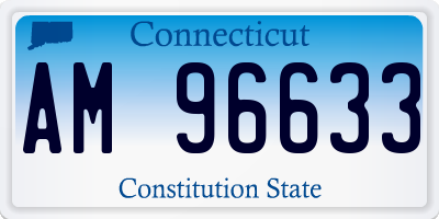 CT license plate AM96633