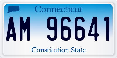 CT license plate AM96641