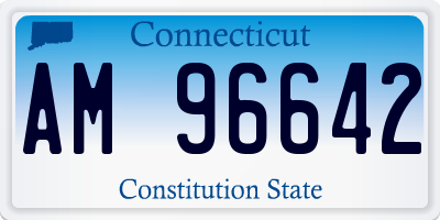 CT license plate AM96642
