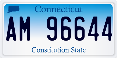 CT license plate AM96644