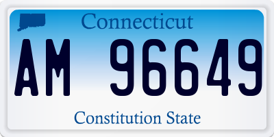 CT license plate AM96649