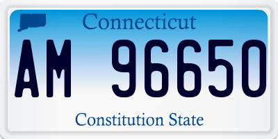 CT license plate AM96650