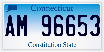 CT license plate AM96653
