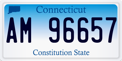 CT license plate AM96657