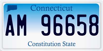 CT license plate AM96658