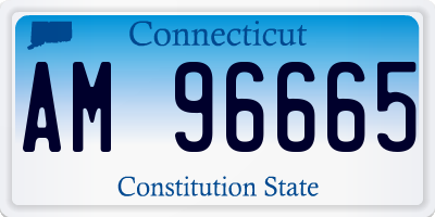 CT license plate AM96665