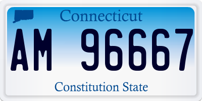 CT license plate AM96667