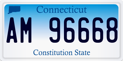 CT license plate AM96668