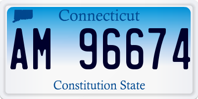 CT license plate AM96674