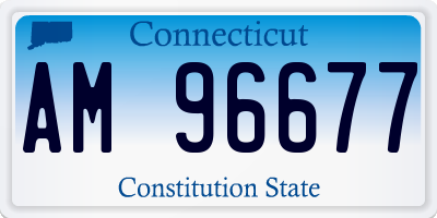CT license plate AM96677