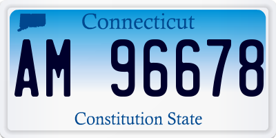 CT license plate AM96678