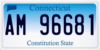 CT license plate AM96681