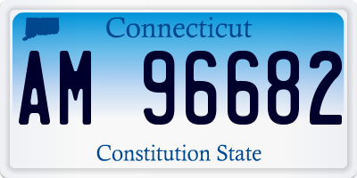 CT license plate AM96682