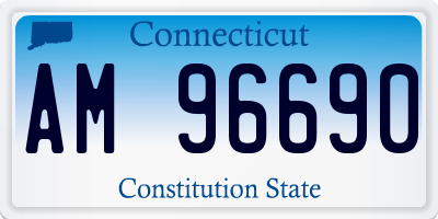 CT license plate AM96690