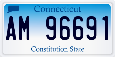 CT license plate AM96691