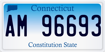 CT license plate AM96693