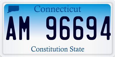 CT license plate AM96694