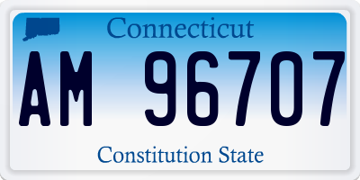CT license plate AM96707